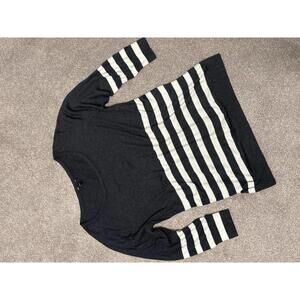 Gap Navy Gray White Striped Sweater
